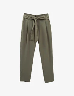 Ikks Belted Straight-leg Mid-rise Woven Trousers