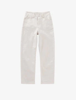 Ikks Slouchy Cropped-leg Mid-rise Stretch-denim Jeans