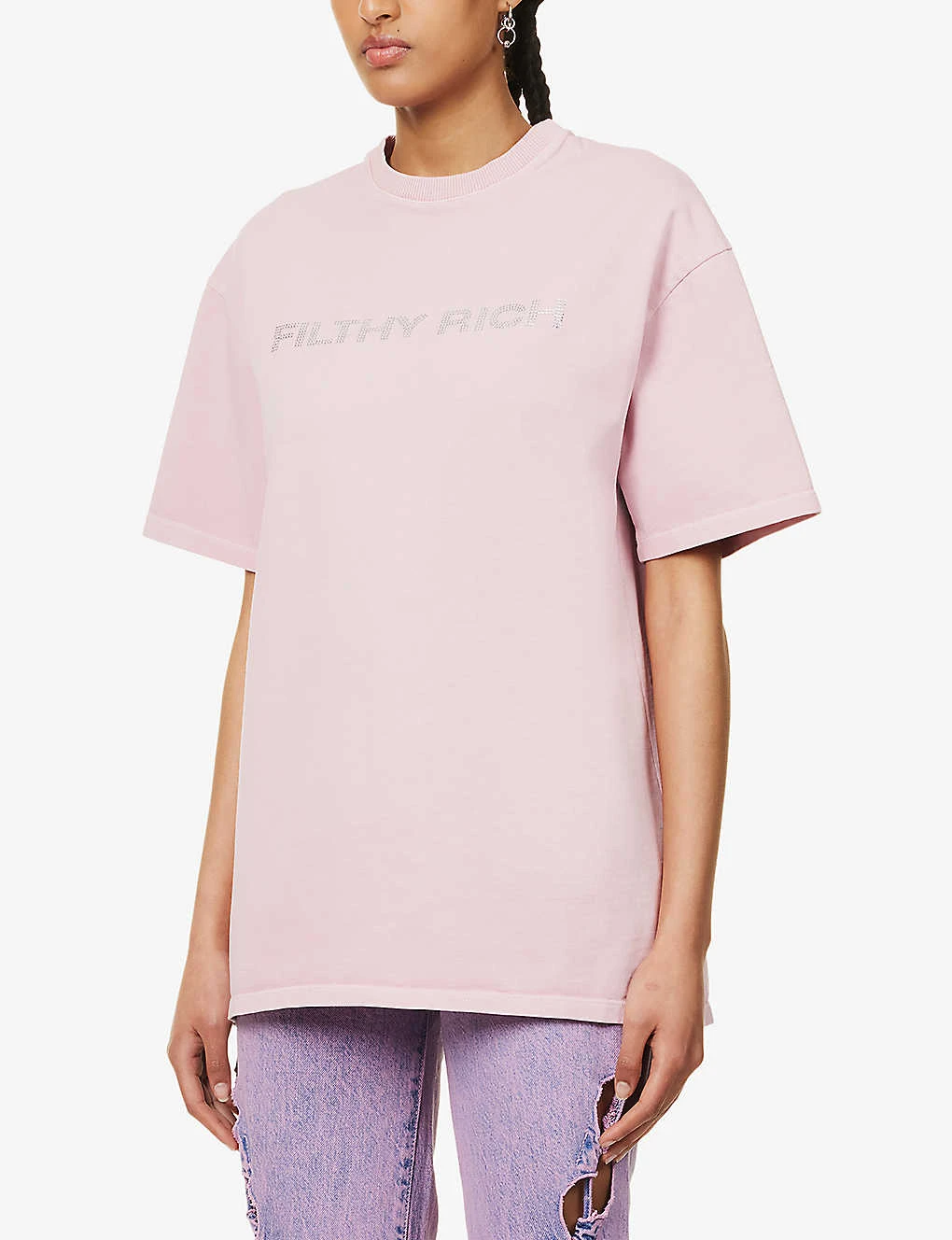 Filthy Rich Crystal-embellished Cotton T-shirt 3 Filthy Rich Crystal-embellished Cotton T-shirt - Image 3