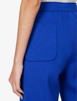Drawstring-waist Wide-leg Mid-rise Recycled-polyester Blend Trousers 12 Drawstring-waist Wide-leg Mid-rise Recycled-polyester Blend Trousers -Whistles Closet Shop R04157898 BLUE ALT05