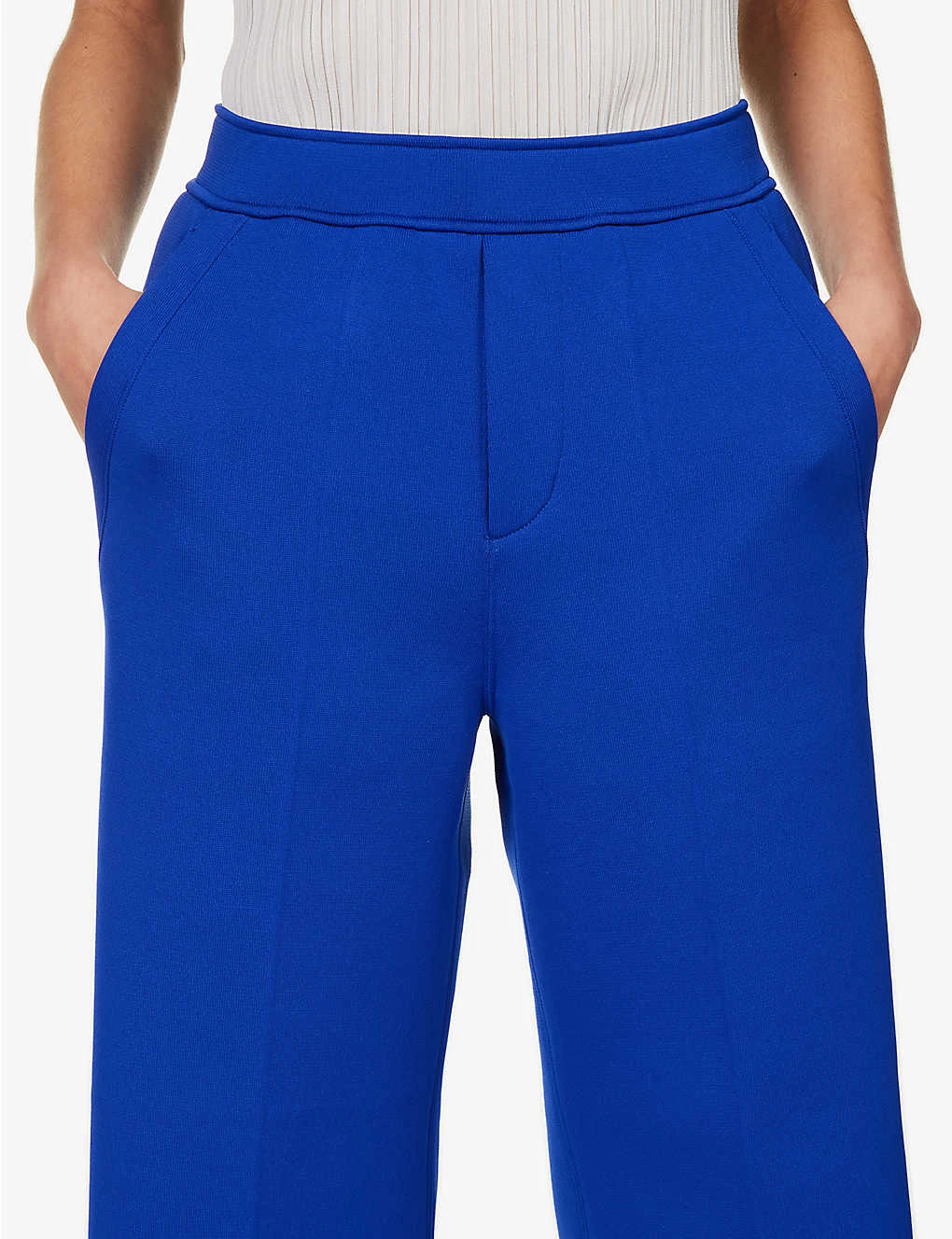 Drawstring-waist Wide-leg Mid-rise Recycled-polyester Blend Trousers 7 Drawstring-waist Wide-leg Mid-rise Recycled-polyester Blend Trousers - Image 7