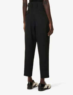 Tapered High-rise Wool Trousers 9 Tapered High-rise Wool Trousers -Whistles Closet Shop R04158025 BLACK ALT03