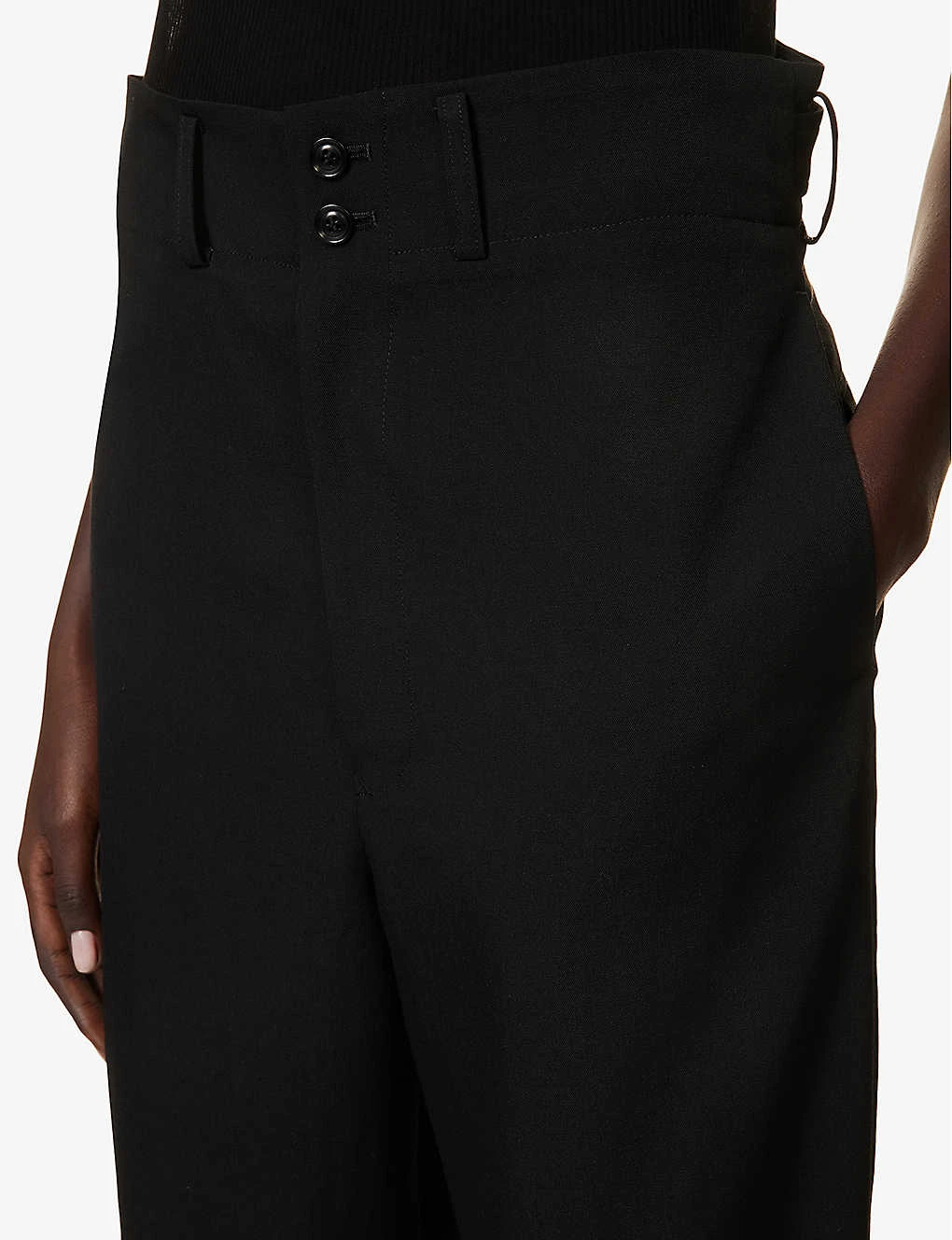 Tapered High-rise Wool Trousers 5 Tapered High-rise Wool Trousers - Image 5