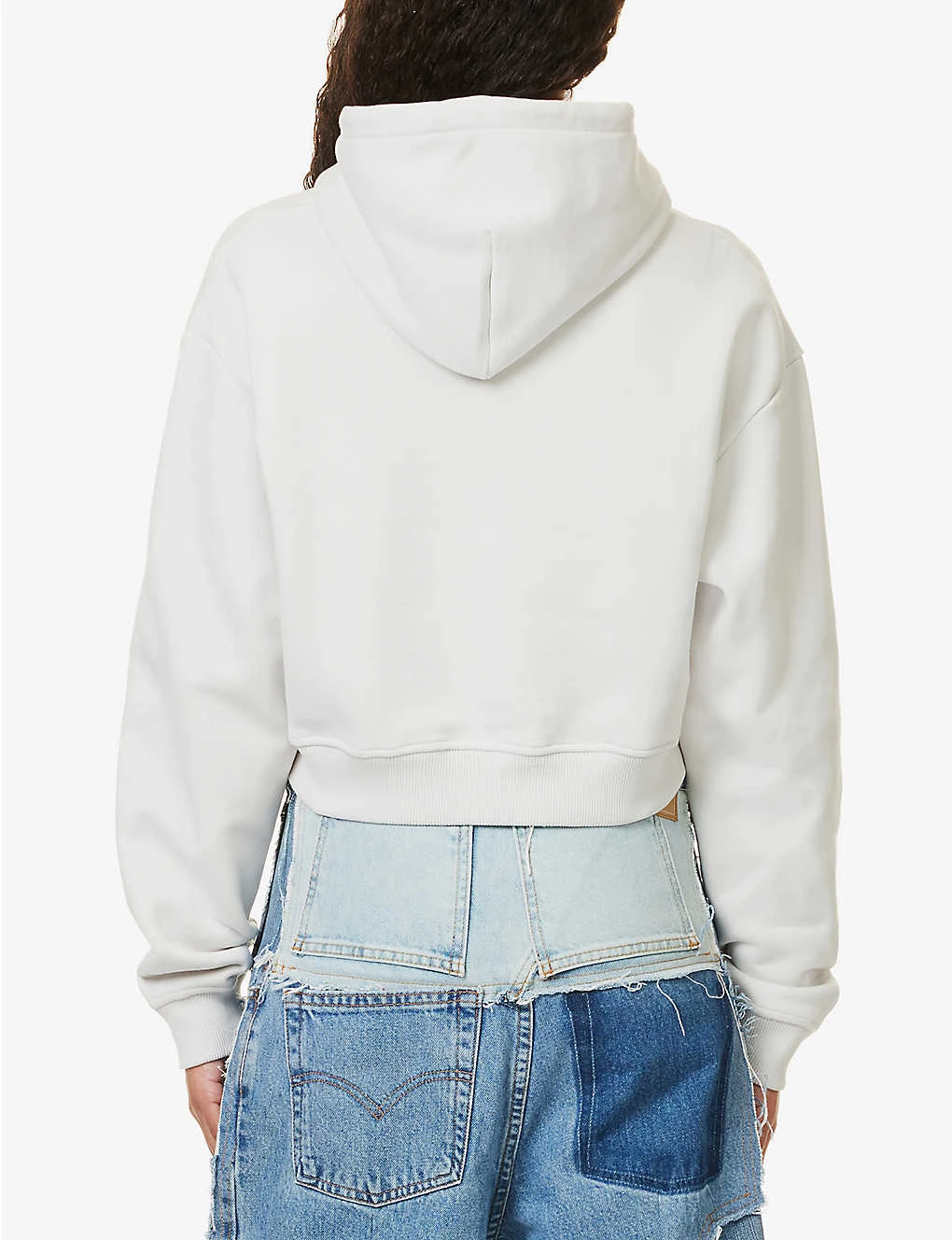 Logo-print Cropped Cotton-jersey Hoody 4 Logo-print Cropped Cotton-jersey Hoody - Image 4