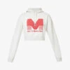 Logo-print Cropped Cotton-jersey Hoody