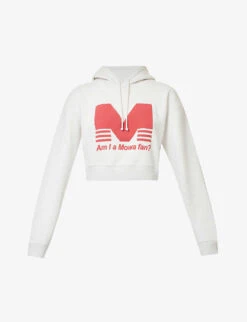 Logo-print Cropped Cotton-jersey Hoody