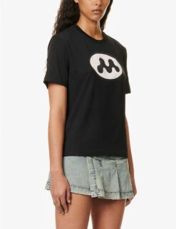 Walkman Graphic-print Cotton T-shirt 7 Walkman Graphic-print Cotton T-shirt -Whistles Closet Shop R04158090 BLACK ALT02