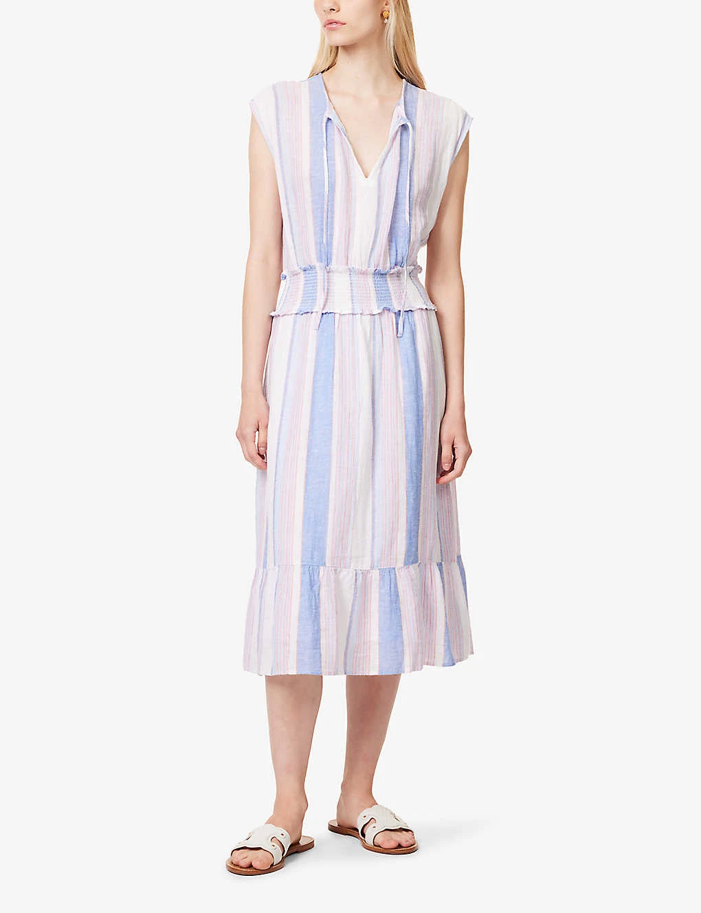 RAILS Ashlyn Striped Linen-blend Midi Dress 2 RAILS Ashlyn Striped Linen-blend Midi Dress - Image 2