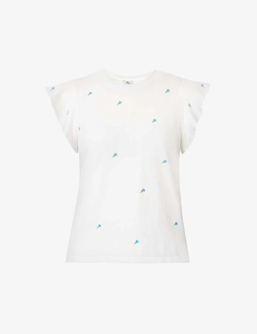 RAILS Birdie Floral-embroidered Cotton T-shirt 1 RAILS Birdie Floral-embroidered Cotton T-shirt
