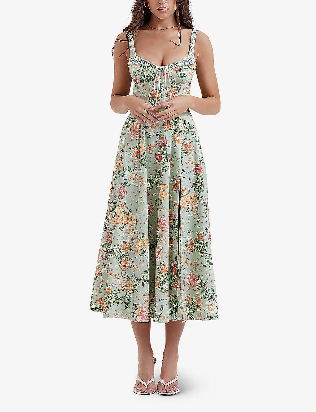 Sabrina Floral-print Cotton-blend Midi Dress 3 Sabrina Floral-print Cotton-blend Midi Dress - Image 3