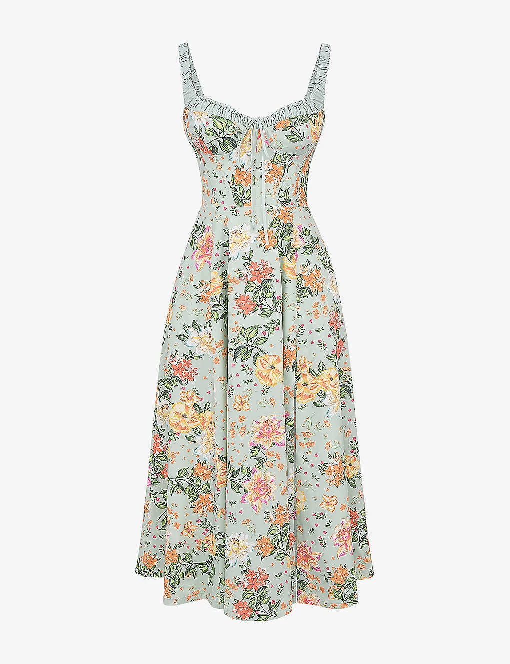 Sabrina Floral-print Cotton-blend Midi Dress 1 Sabrina Floral-print Cotton-blend Midi Dress