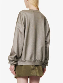 ALEXANDER WANG Dollar Bill Graphic-print Cotton-jersey Sweatshirt 8 ALEXANDER WANG Dollar Bill Graphic-print Cotton-jersey Sweatshirt -Whistles Closet Shop R04160694 SANCTUARY ALT03