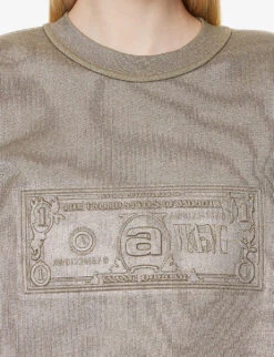 ALEXANDER WANG Dollar Bill Graphic-print Cotton-jersey Sweatshirt 9 ALEXANDER WANG Dollar Bill Graphic-print Cotton-jersey Sweatshirt -Whistles Closet Shop R04160694 SANCTUARY ALT04