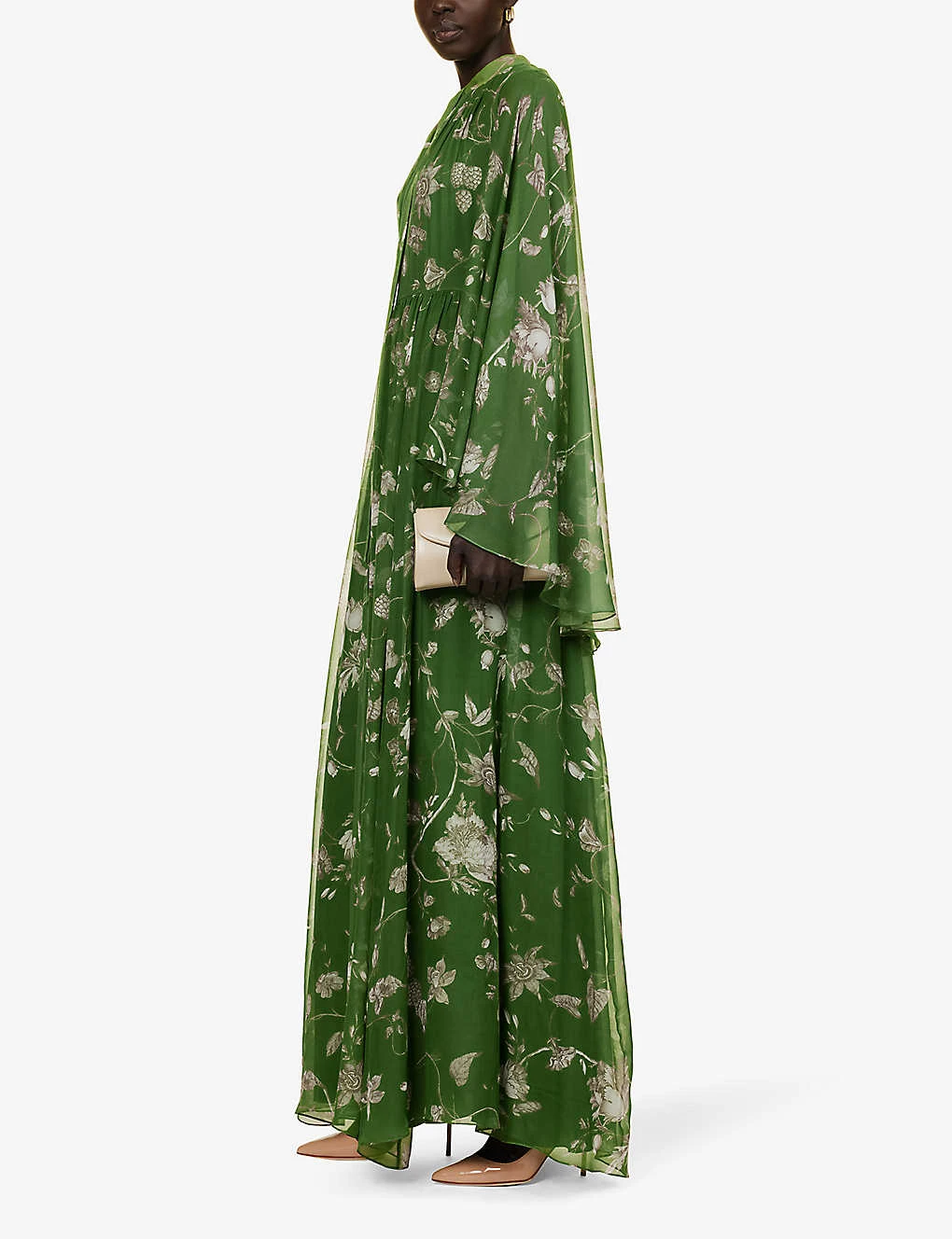 Erdem Floral-print High-neck Silk Maxi Dress 2 Erdem Floral-print High-neck Silk Maxi Dress - Image 2