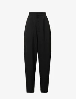 STELLA MCCARTNEY Wide Tapered-leg Mid-rise Regular-fit Stretch-wool Trousers
