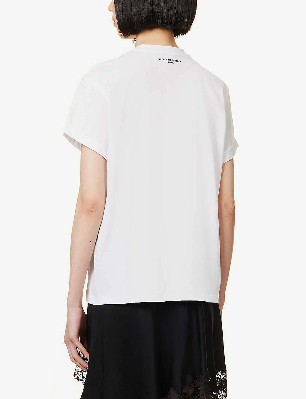 STELLA MCCARTNEY Star-embroidered Folded-hem Cotton-jersey T-shirt 4 STELLA MCCARTNEY Star-embroidered Folded-hem Cotton-jersey T-shirt - Image 4