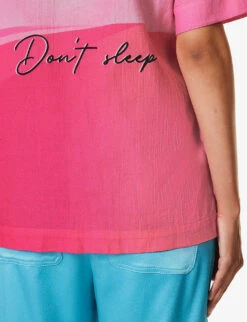 The Rose Tint Shirt Graphic-print Regular-fit Cotton And Linen-blend Shirt -Whistles Closet Shop R04161068 AZALEA ALT04