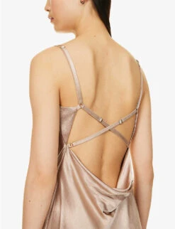 BEC + BRIDGE Malia Cowl-neck Satin Maxi Dress 9 BEC + BRIDGE Malia Cowl-neck Satin Maxi Dress -Whistles Closet Shop R04161118 SMOKETAUPE ALT04