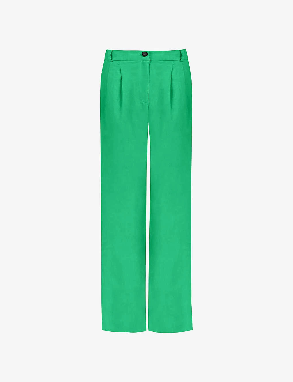 Straight-leg Mid-rise Linen Trousers 1 Straight-leg Mid-rise Linen Trousers