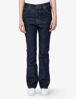 Zadig & Voltaire Emile Wide-leg Mid-rise Stretch-denim Jeans 9 Zadig & Voltaire Emile Wide-leg Mid-rise Stretch-denim Jeans -Whistles Closet Shop R04164059 BRUT ALT04
