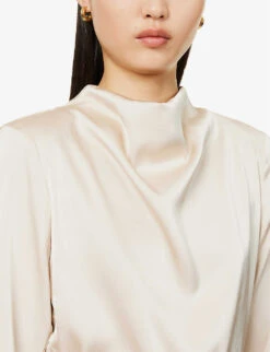 Jayda Tie-waist Woven Mini Dress -Whistles Closet Shop R04164473 OYSTER ALT04