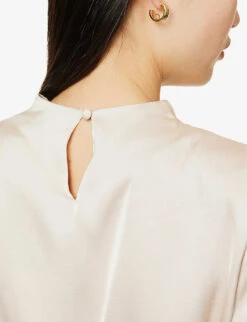 Jayda Tie-waist Woven Mini Dress -Whistles Closet Shop R04164473 OYSTER ALT05