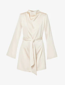 Jayda Tie-waist Woven Mini Dress