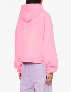 ERL Swirl-pattern Relaxed-fit Cotton-blend Hoody -Whistles Closet Shop R04165359 PINK ALT03
