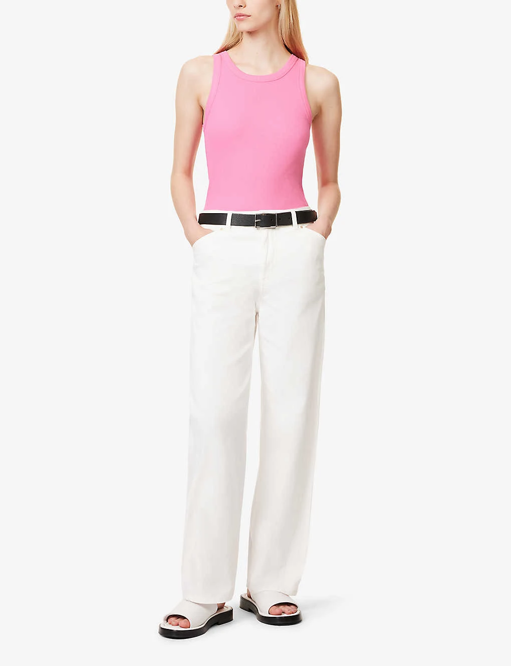 ME AND EM Twisted Seam Wide-leg Mid-rise Jeans 2 ME AND EM Twisted Seam Wide-leg Mid-rise Jeans - Image 2