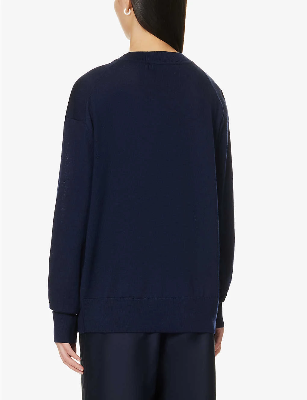 Brand-appliqué Ribbed-trim Wool-knit Jumper 4 Brand-appliqué Ribbed-trim Wool-knit Jumper - Image 4