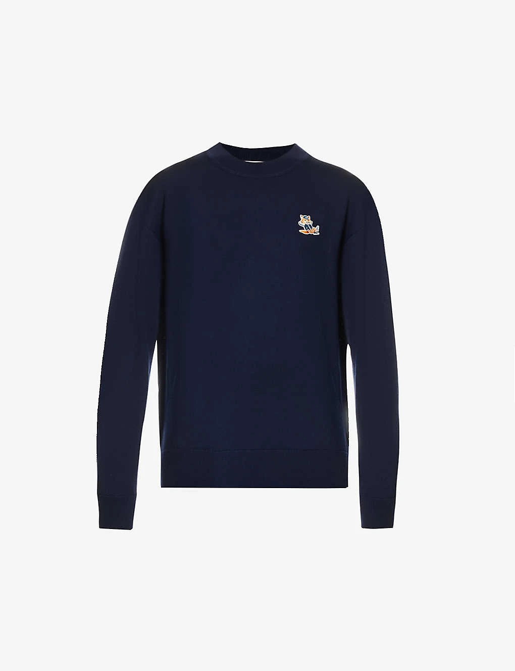 Brand-appliqué Ribbed-trim Wool-knit Jumper 1 Brand-appliqué Ribbed-trim Wool-knit Jumper