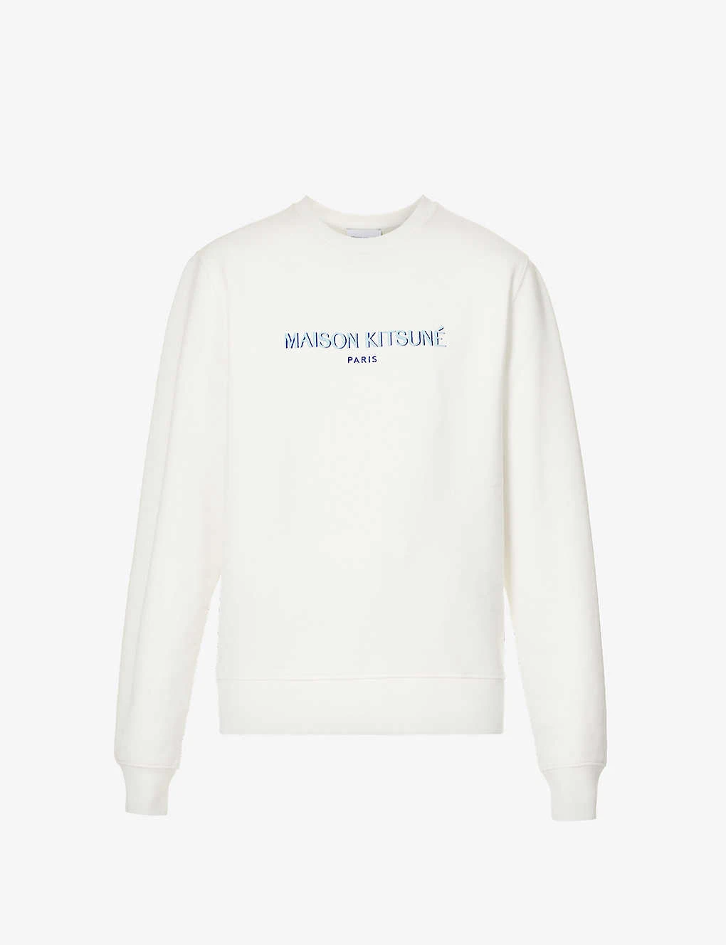 Brand-embroidered Ribbed-trim Cotton-blend Sweatshirt 1 Brand-embroidered Ribbed-trim Cotton-blend Sweatshirt