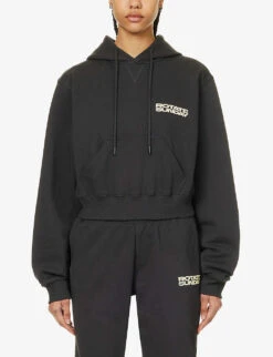 Logo-print Relaxed-fit Organic-cotton Hoody -Whistles Closet Shop R04166481 PHANTOM ALT02