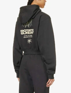 Logo-print Relaxed-fit Organic-cotton Hoody -Whistles Closet Shop R04166481 PHANTOM ALT03