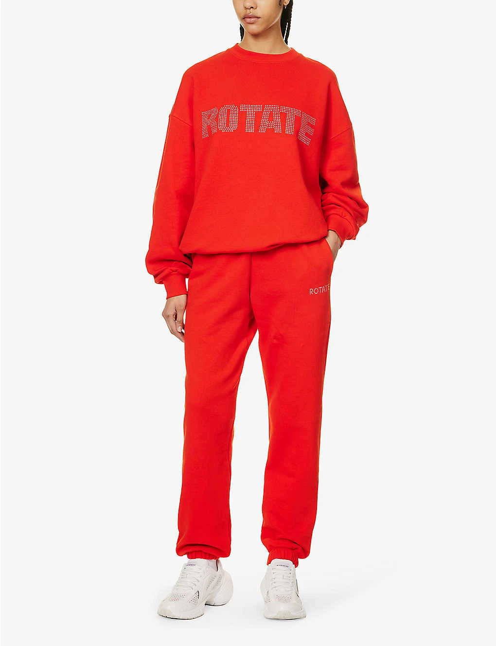 Crystal-embellished Logo-print Organic-cotton Sweatshirt 2 Crystal-embellished Logo-print Organic-cotton Sweatshirt - Image 2