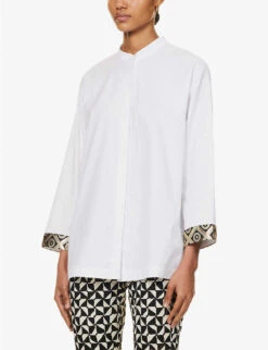 Tenerife Relaxed-fit Cotton Shirt -Whistles Closet Shop R04167349 WHITE ALT02