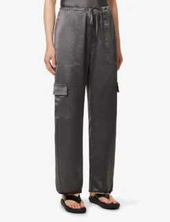 Les Barb High-rise Satin Trousers -Whistles Closet Shop R04167910 JUPITER ALT02