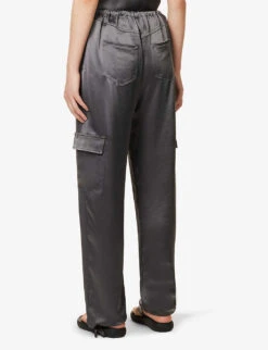 Les Barb High-rise Satin Trousers -Whistles Closet Shop R04167910 JUPITER ALT03