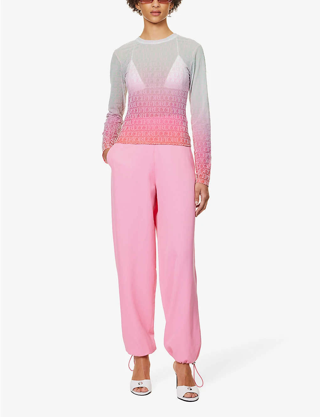 FIORUCCI Monogram-print Gradient Recycled-polyester-blend Top 2 FIORUCCI Monogram-print Gradient Recycled-polyester-blend Top - Image 2