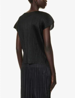 Tropical Winter Pleated Knitted Top 9 Tropical Winter Pleated Knitted Top -Whistles Closet Shop R04168565 GREEN ALT03