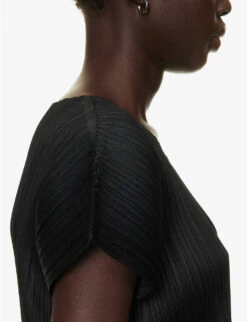 Tropical Winter Pleated Knitted Top 10 Tropical Winter Pleated Knitted Top -Whistles Closet Shop R04168565 GREEN ALT04