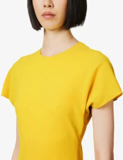 Adriana Crepe Midi Dress -Whistles Closet Shop R04168588 BRIGHTYELLOW ALT04