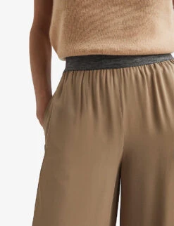 Reiss Gem Wide-leg High-rise Woven Trousers 6 Reiss Gem Wide-leg High-rise Woven Trousers -Whistles Closet Shop R04168994 CAMEL ALT02