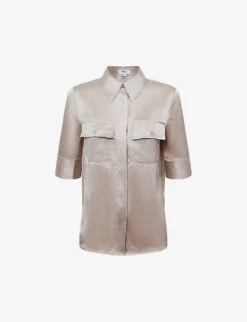 Reiss Aubrey Short-sleeve Silk Shirt