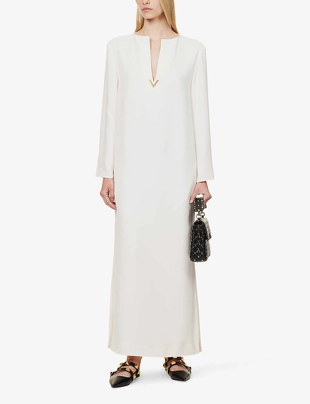 Valentino Cady Couture Brand-plaque Silk Maxi Dress 2 Valentino Cady Couture Brand-plaque Silk Maxi Dress - Image 2