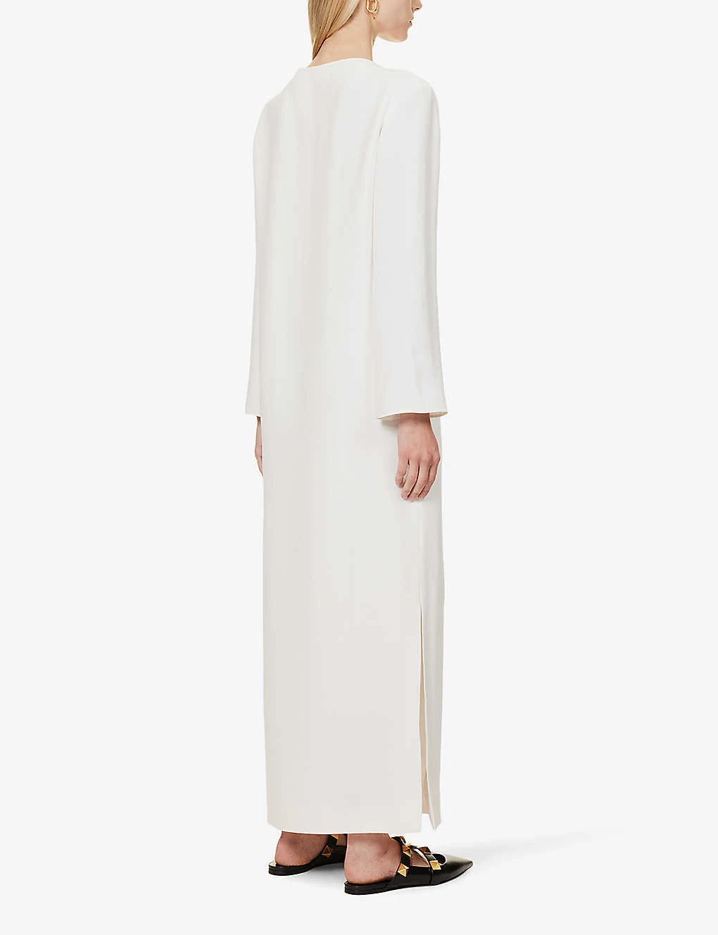 Valentino Cady Couture Brand-plaque Silk Maxi Dress 4 Valentino Cady Couture Brand-plaque Silk Maxi Dress - Image 4