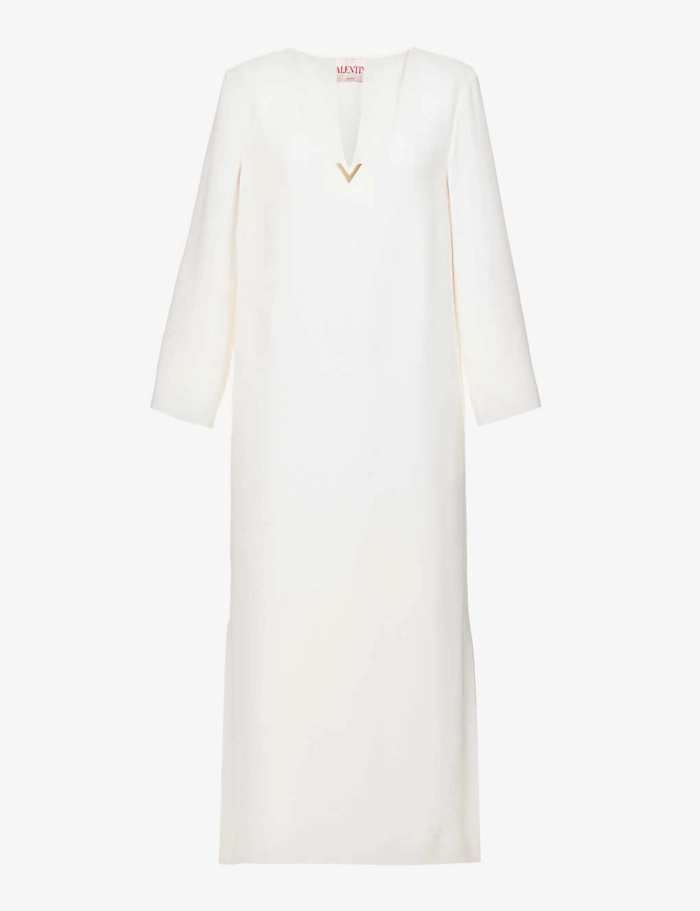 Valentino Cady Couture Brand-plaque Silk Maxi Dress 1 Valentino Cady Couture Brand-plaque Silk Maxi Dress