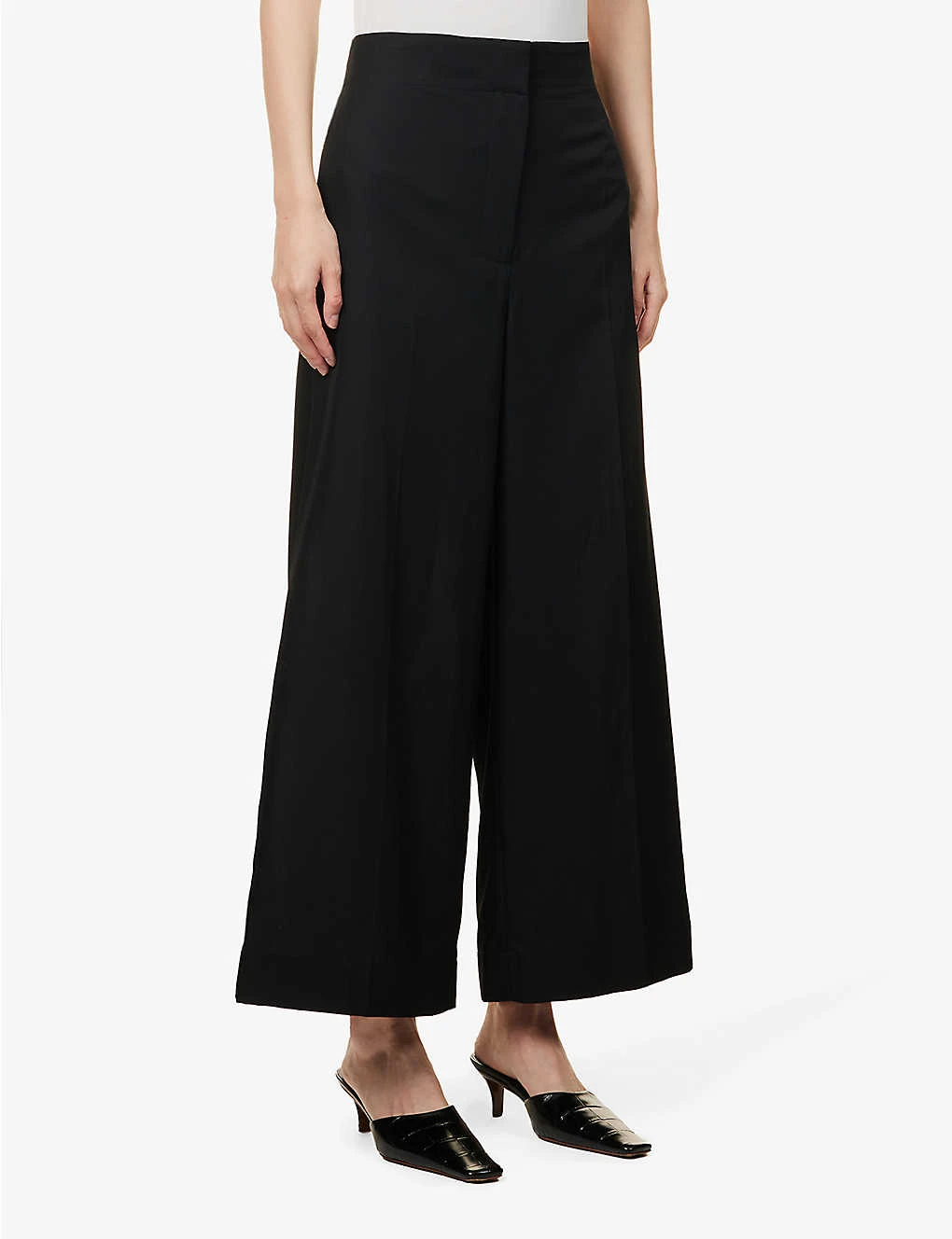 Joseph Thurlow Wide-leg High-rise Silk And Cotton-blend Trousers 3 Joseph Thurlow Wide-leg High-rise Silk And Cotton-blend Trousers - Image 3
