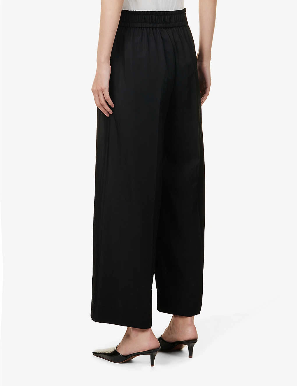Joseph Thurlow Wide-leg High-rise Silk And Cotton-blend Trousers 4 Joseph Thurlow Wide-leg High-rise Silk And Cotton-blend Trousers - Image 4