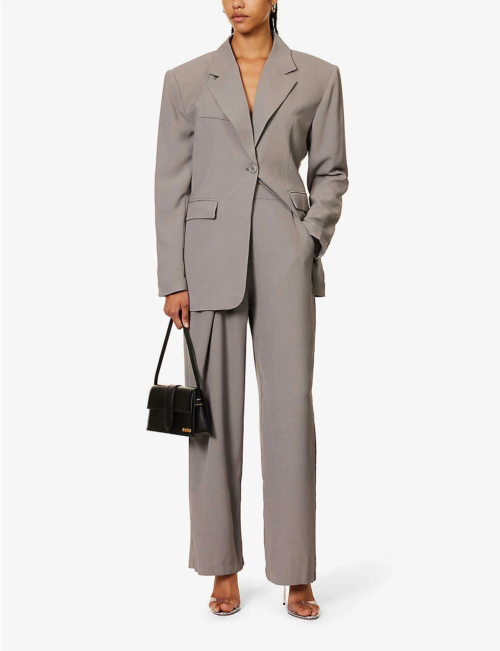 Colbie Asymmetric Wide-leg Mid-rise Woven Trousers 2 Colbie Asymmetric Wide-leg Mid-rise Woven Trousers - Image 2